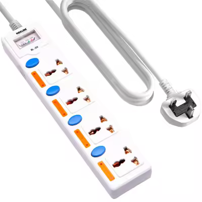 Maxline 4 Gang Multi Extension Socket Model: ML-254-3 Miter Wire