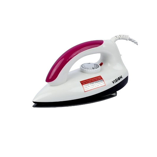 VISION 1000W Electric Iron Shock & Burn Proof VIS-DEI-002 Multi-Color
