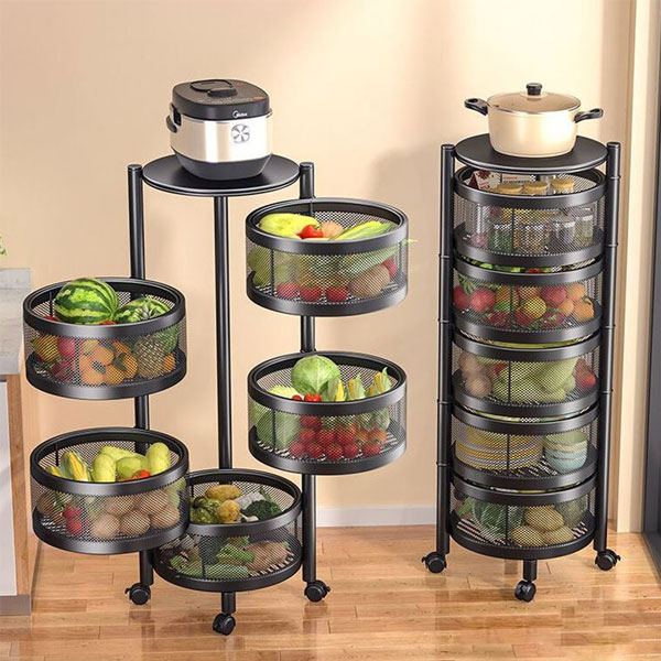 5 Layer Round Shape Kitchen Rack