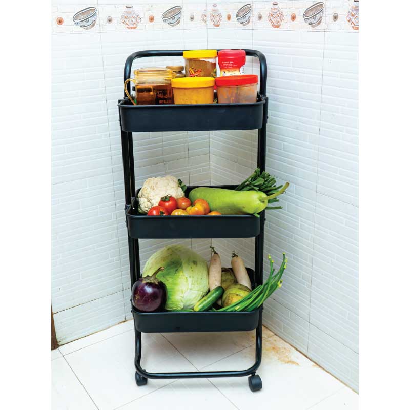 3 LAYER MULTIPURPOSE TROLLEY RACK