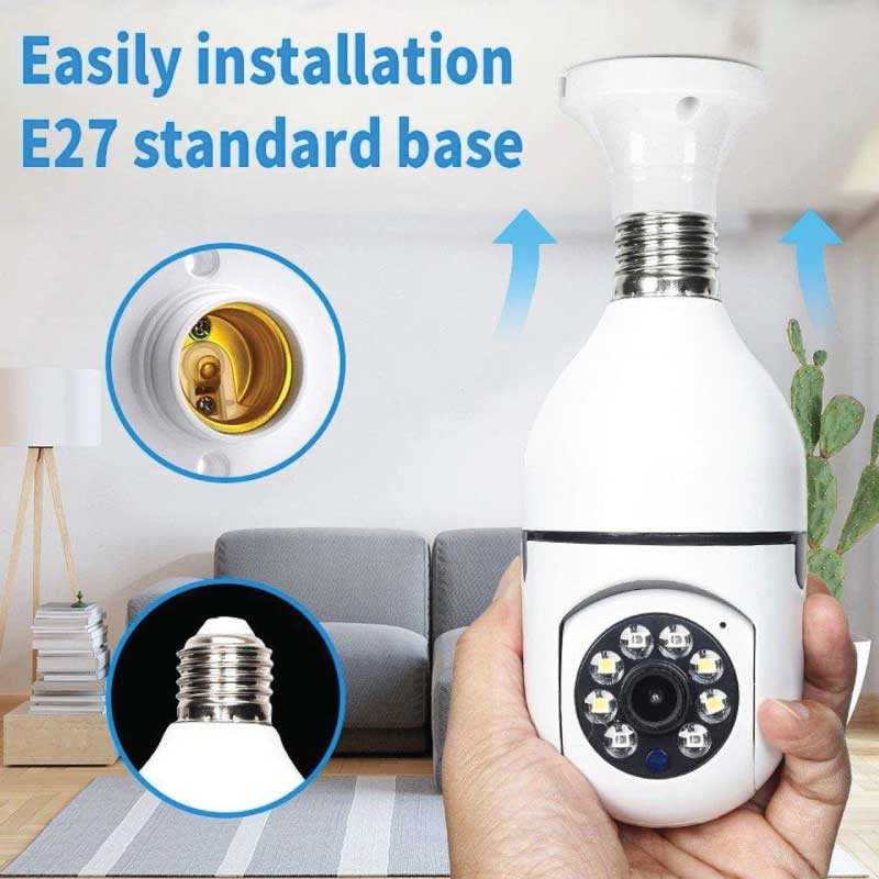 E27 Bulb System 360 Degree PTZ Camera