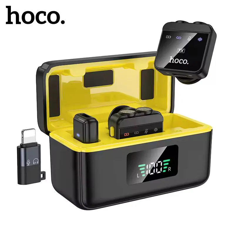 Hoco L17 Dual-Mic Magnetic Lavalier Wireless Digital Microphone -Type-C