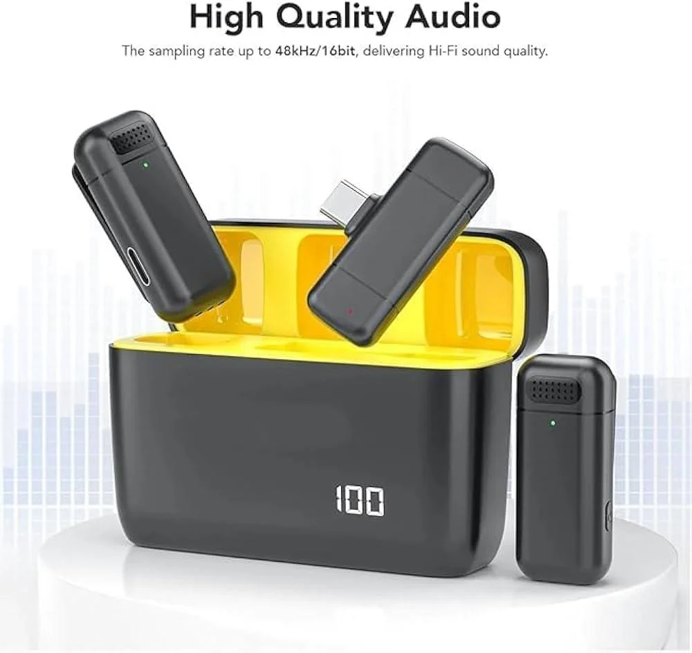 K13 Dual Mic Type-C Portable Wireless Lavalier Microphone