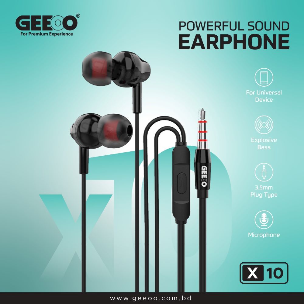 GEEOO X10 Strong Bass Earphone