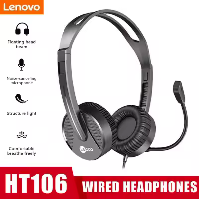 Lenovo Lecoo HT106 3.5mm Wired Gaming Headset Headphone