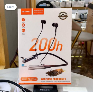 Recrsi RE-NY060 200 Hours Type-c Bluetooth Original Neckband