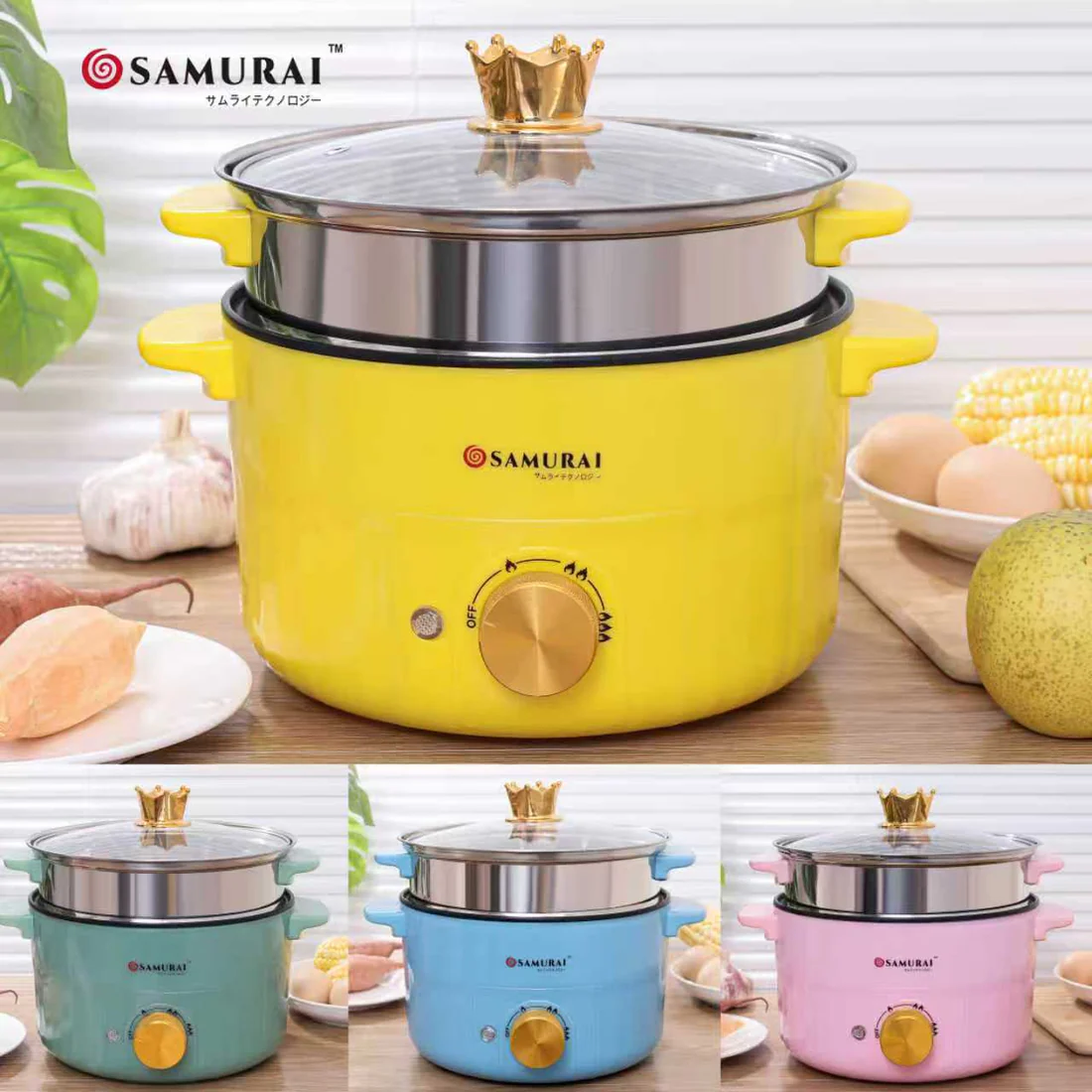 SAMURAI Multifunctional 2.8L Electric Cooking HotPot