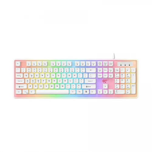 Havit KB876L USB Multi-Function Backlit Gaming Keyboard White Color