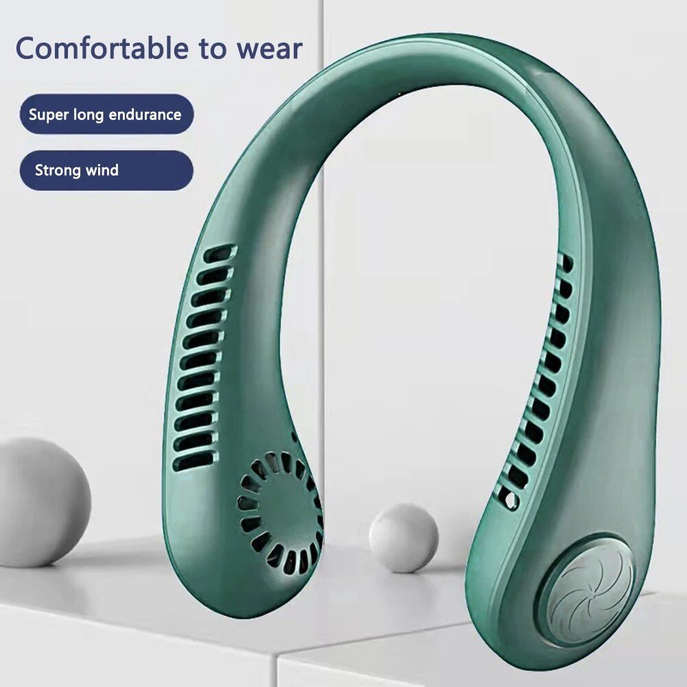Portable Rechargeable Cooling USB Mini Neck Fan and Personal Hanging Neck Fan