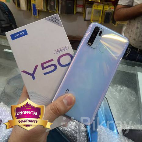 Vivo Y50 8GB RAM 128GB ROM FingerPrint 5000mAh Battery New Smart Phone