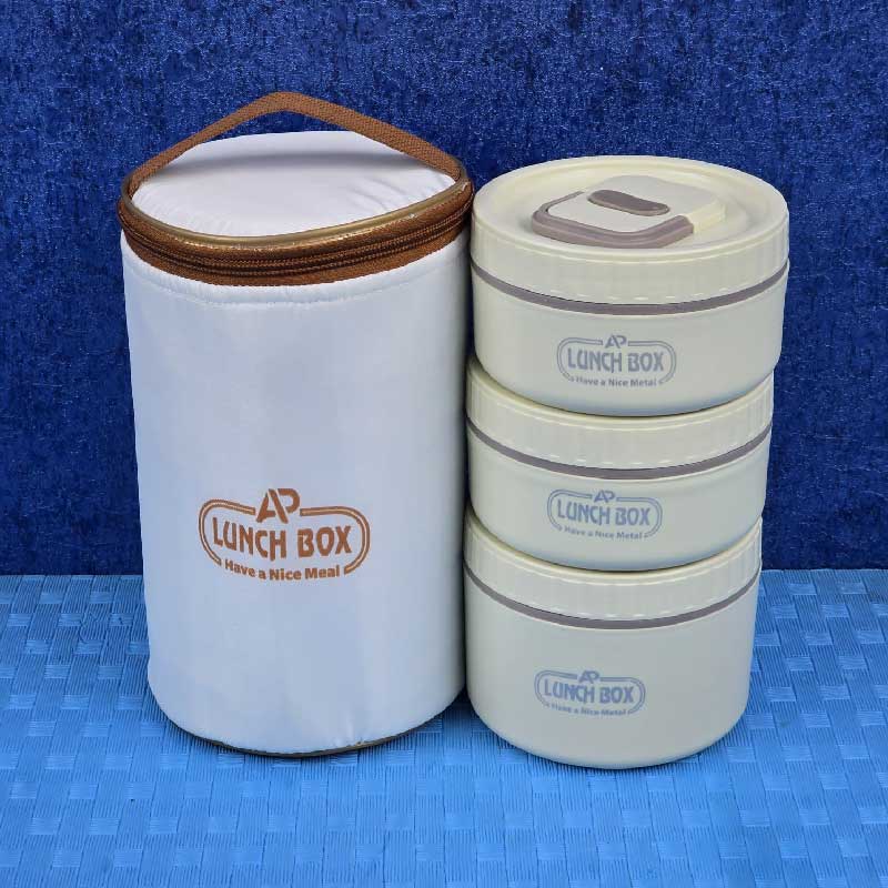 3pcs AP Stainless Steel Lunch Box With Bag