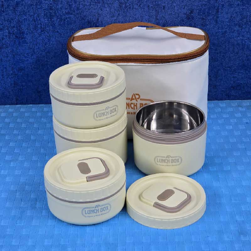 4pcs AP Stainless Steel Lunch Box With Bag