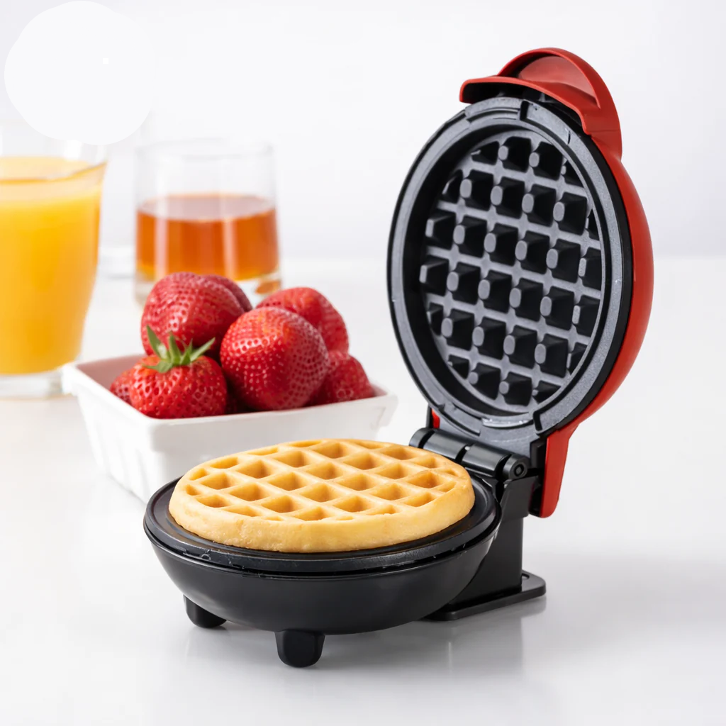 Mini 4 Inch Small Portable Non-Stick Electric Breakfast  Waffle Machine