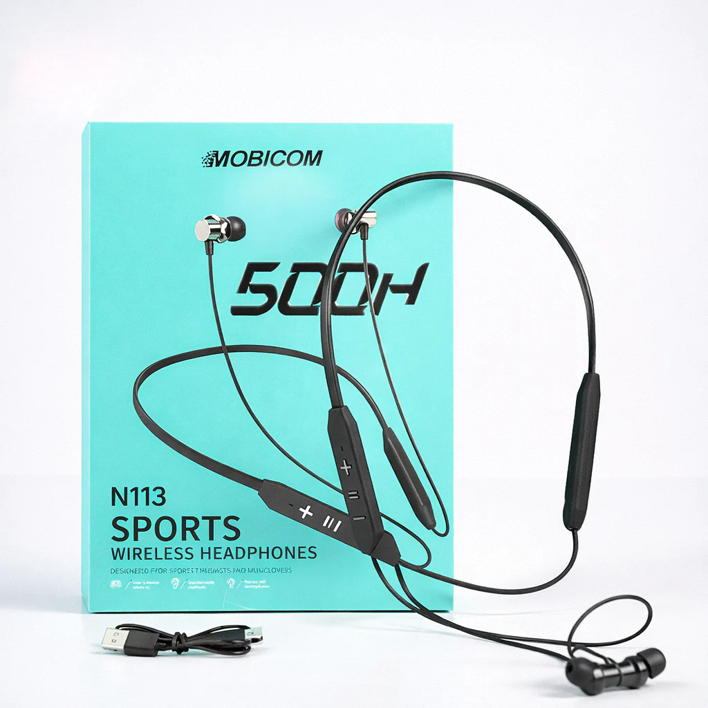 MOBICOM N113 Sports 500H Wireless bluetooth Neckband