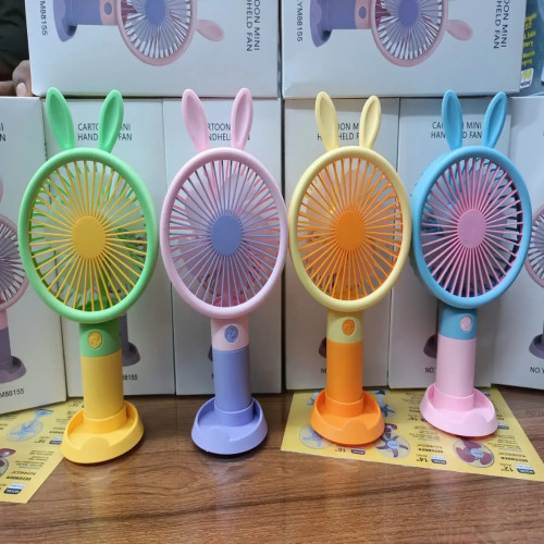 Cartoon Handheld USB Charging Mini Fan 3 Speed Portable Pocket Mini Fan