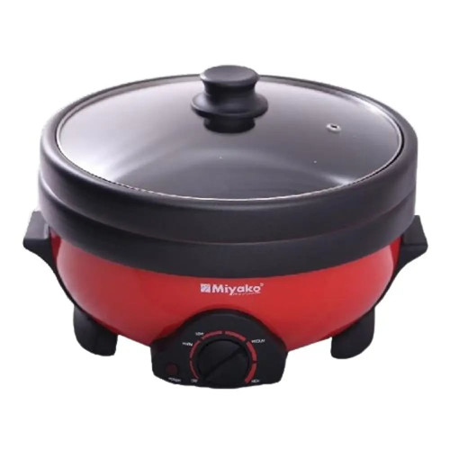 Miyako Double Pot Electric Multi Curry Cooker Automatic Cooking and Warming MC-350D 4 LTR