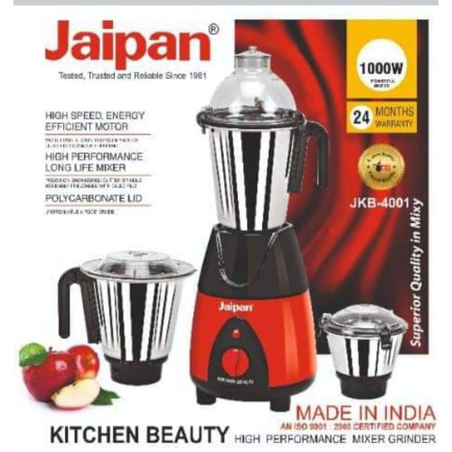 Jaipan Kitchen 1200WT Blender Grinder Mixer Made in India