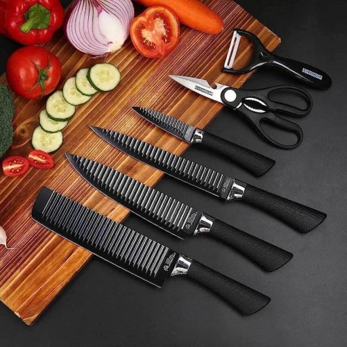 Zepter Premium Quality Kitchen 6pcs Knife Set, German Technology Intake Pack