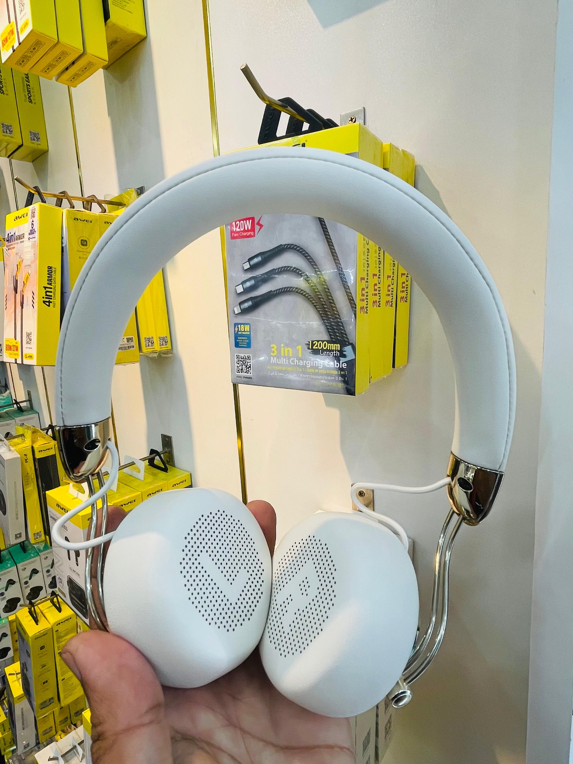 QCY ERA-7 Metal Texture Retro Design Overhead Headphone