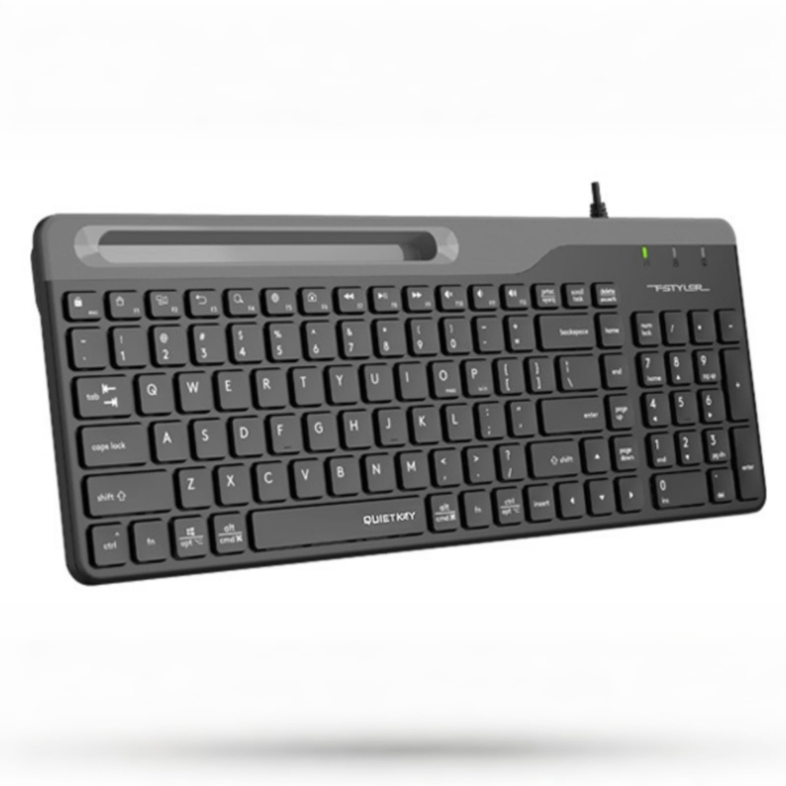 A4Tech FK25 Full-Size 2-Section Compact Keyboard - Black