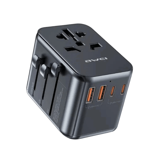 Awei C-39 35W GaN Universal Travel Adapter – 5-Port Multi-Function Fast Charger
