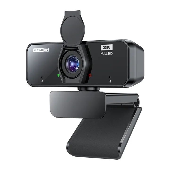 GearUP K450 Webcam – 2K 4.0MP HD USB Webcam with Privacy Cover & Built-in Mic