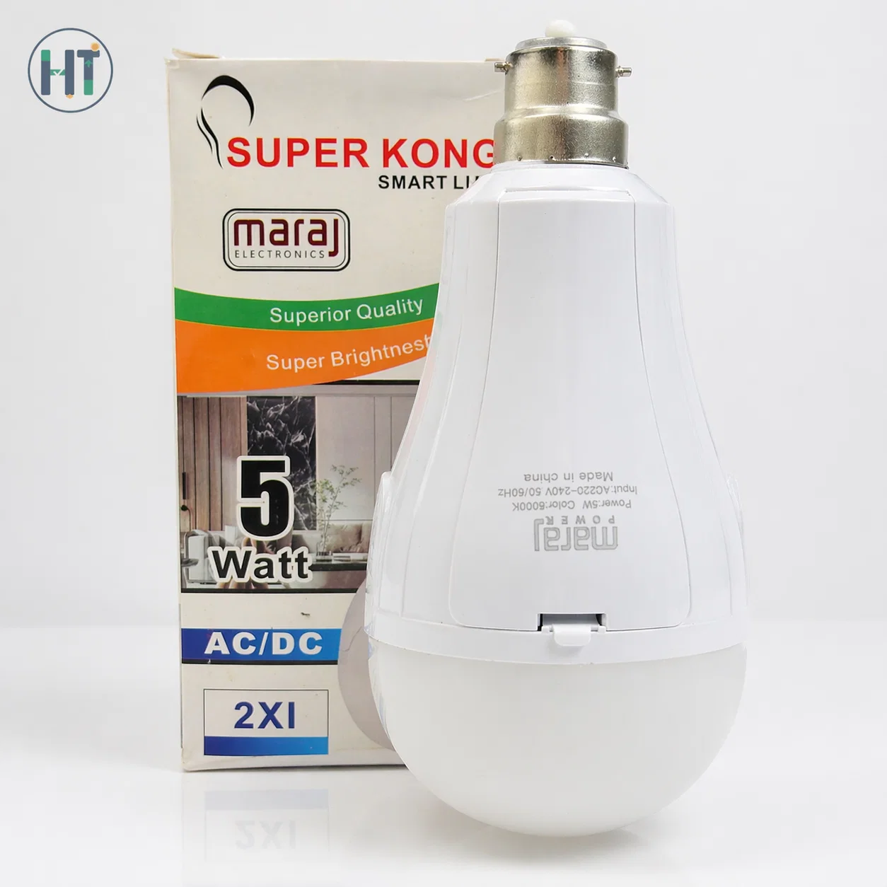 Super Kong Smart Light - 5Watt AC/DC Rechargeable LED Bulb