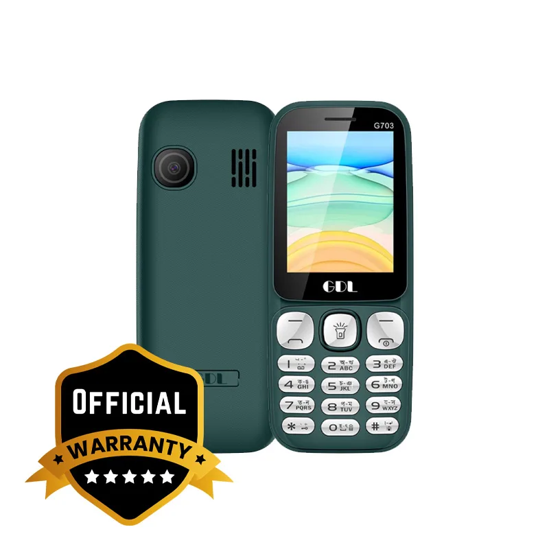 GDL G703 Official New ButtonPhone – 2.4″ Display, 2350mAh Battery, Dual SIM, Wireless FM