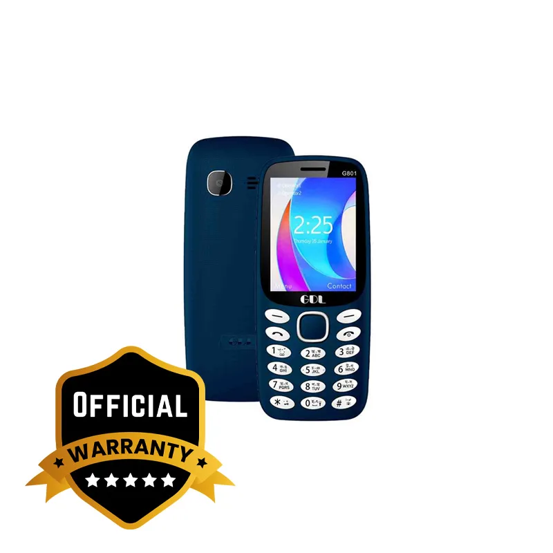 GDL G801 Official New ButtonPhone – 1500mAh Battery, Dual SIM, Type-C & Wireless FM