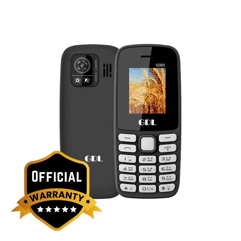 GDL G303 Official New ButtonPhone – 1.77″ QQVGA Display, 1700mAh Battery, Dual SIM, Wireless FM & Bluetooth