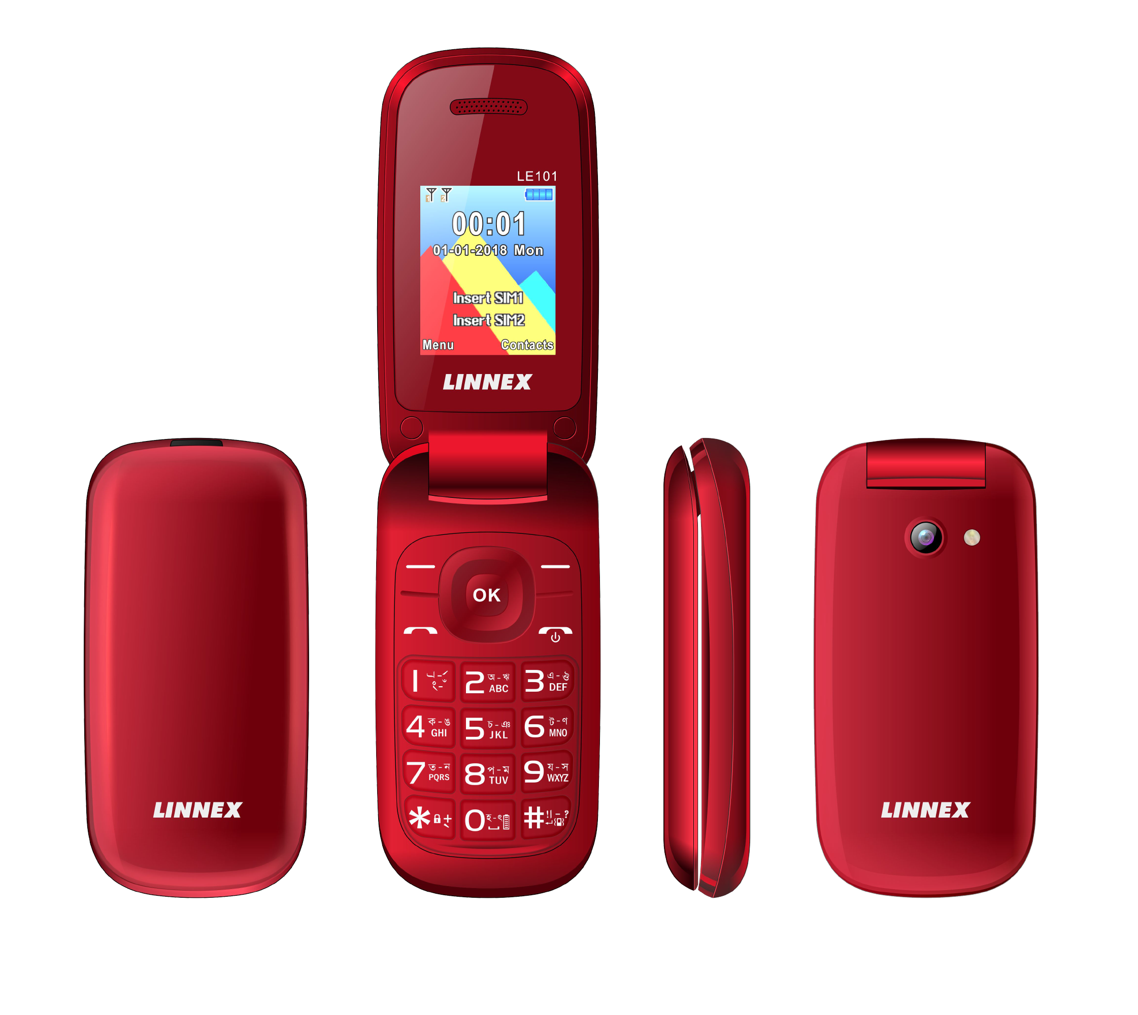 Linnex LE101 Official New Button Phone – Dual SIM, 1000mAh Battery