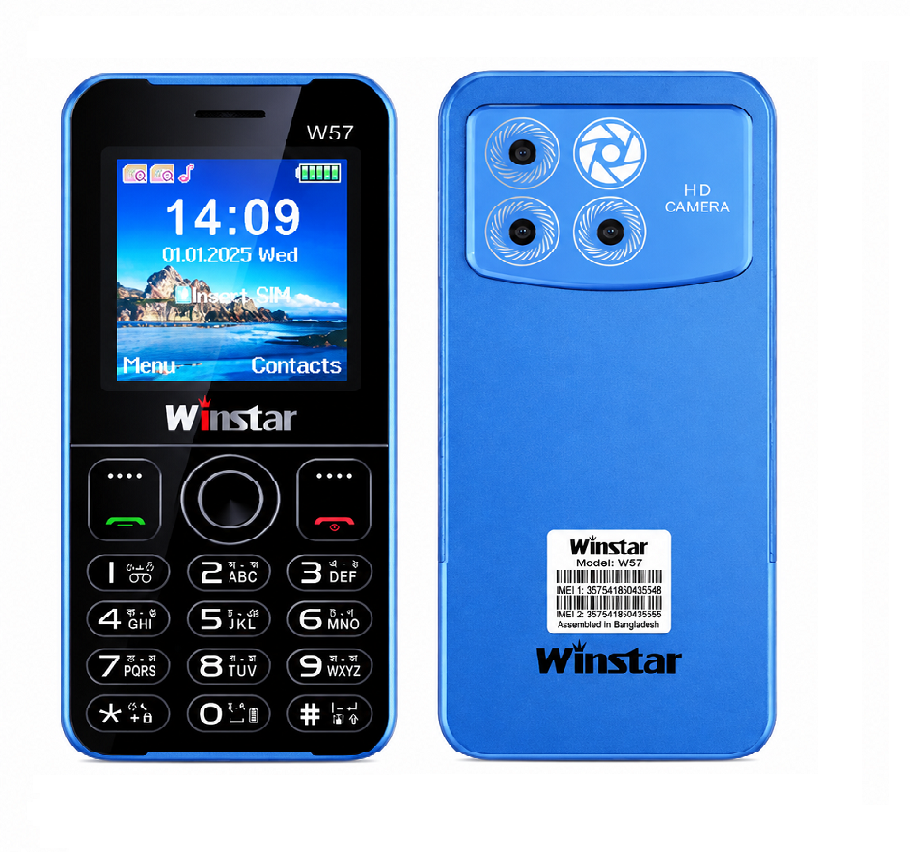 Winstar W57 Official New Button Phone – Dual SIM, 2000mAh Battery
