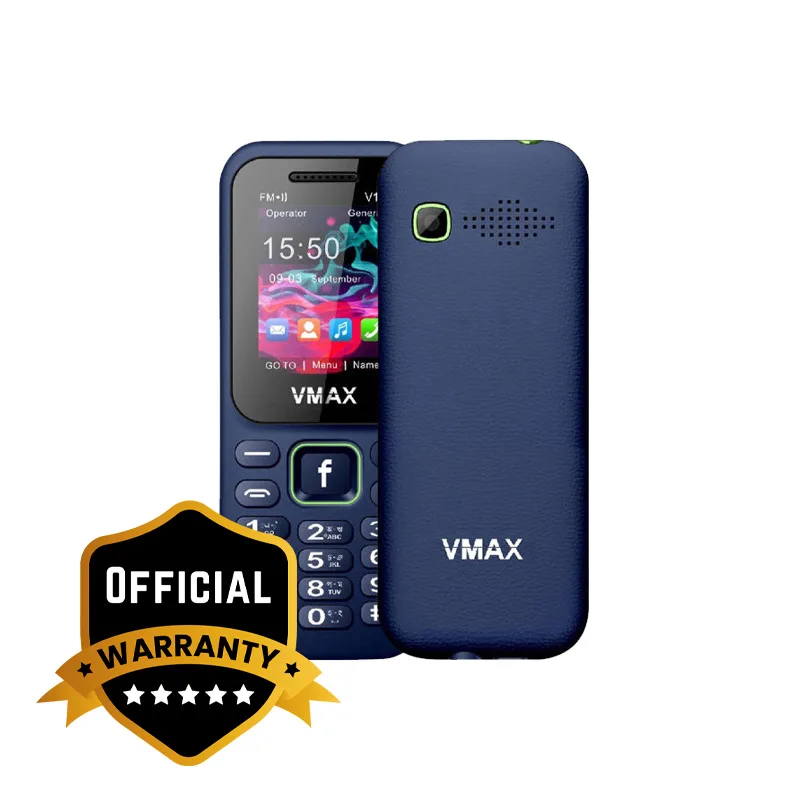 Vmax V18 Guru Official New Button Phone – 1.77″ QVGA Display, Dual SIM & 1000mAh Battery